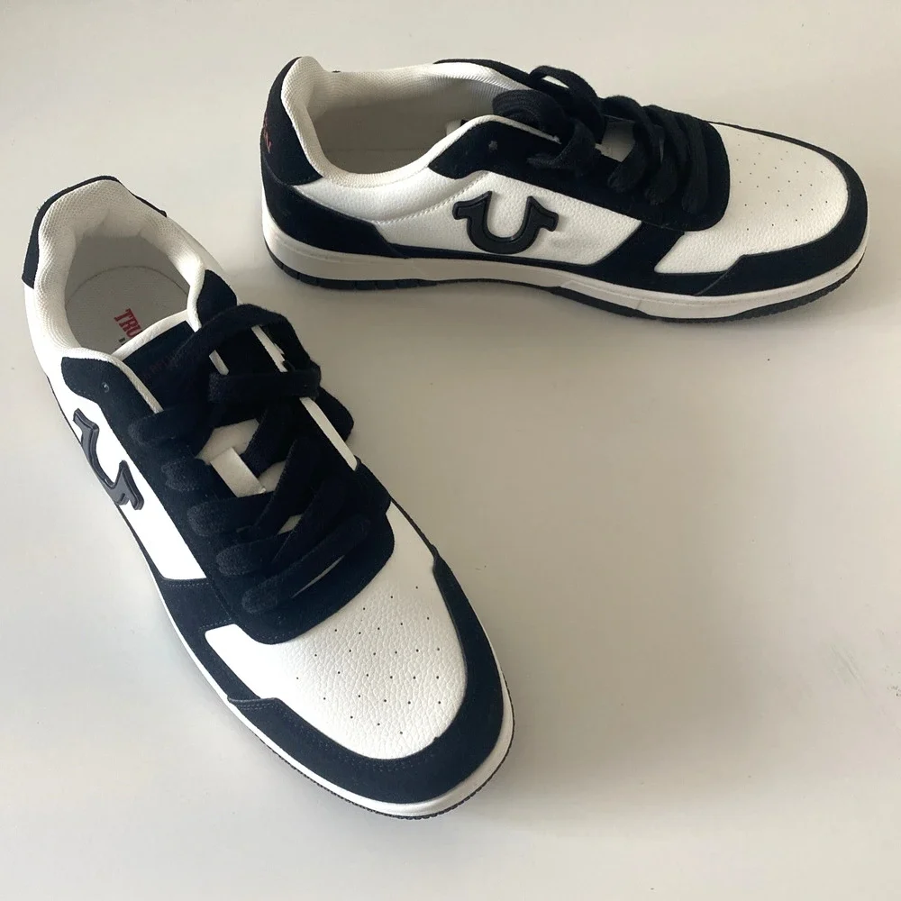 NWOB True Religion TR JAY PBS Sneaker Men Black White Lace Up Low Top 12